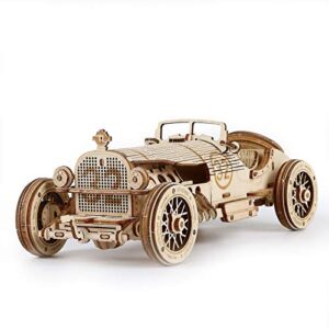 robotime model car kits - wooden 3d puzzles - model cars to build for adults 1:16 scale model grand prix car