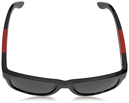 Polo Ralph Lauren Men's PH4162 Square Sunglasses, Shiny Black/Grey, 54 mm