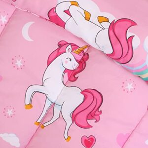 Utopia Bedding - Comforter Bedding Set with 2 Pillow Cases - 3 Piece Soft Brushed Microfiber Kids Bedding Set for Boys/Girls - Machine Washable, Unicorn, Twin