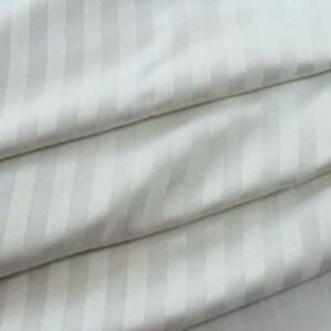 eBeddy Linens Duvet Cover Set Queen Size 90x90 Inch 100% Cotton Soft and Breathable 3 Pieces (1 Duvet Cover & 2 Pillow Shams) Premium Bedding Collection Zipper Closure & Corner Ties, White Striped