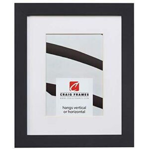craig frames essentials, modern 1 inch wide 20x24 inch black picture frame matted to display a 16x20 inch photo