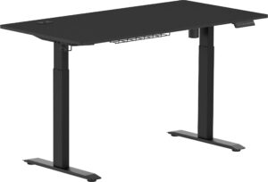 shw 55-inch large electric height adjustable standing desk, 55 x 28 inches, black