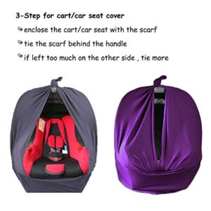 2 Pack Nursing Cover Breastfeeding Cover Breast Feeding Cover ups Infinity Scarf, JTSN Lightweight Soft Breathable Udder Cover Light car-seat Stroller Canopy mom Baby Essentials (Dark Gray Purple)