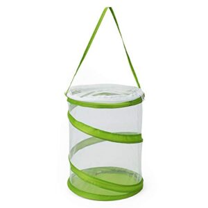 restcloud pop-up insect and butterfly habitat cage terrarium clear mesh enclosure, see through easier 9" x 11" tall