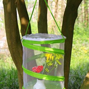 RESTCLOUD Pop-up Insect and Butterfly Habitat Cage Terrarium Clear Mesh Enclosure, See Through Easier 9" x 11" Tall