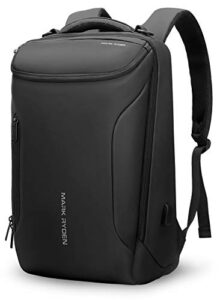muzee business backpack,waterproof bag for travel flight fits 17.3inch laptop with usb charging plug