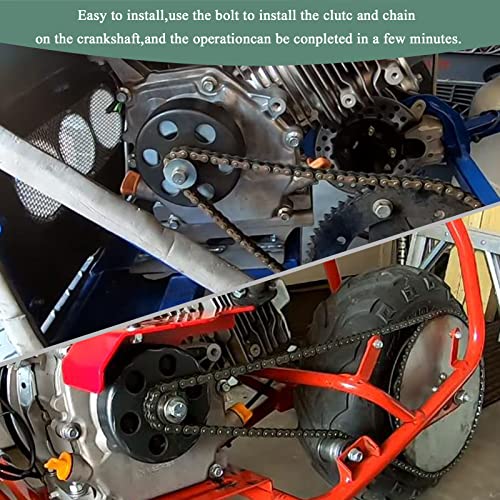 3/4" Centrifugal Clutch 12 Tooth 35 Chain for Go Kart, Mini Bike, Fun Kart 2-7 HP 212cc predator Engine Fits GX160 GX200 GX140 GX120 GC160 GC190