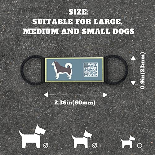 DISONTAG QR Code Dog Tags Personalized Dog Tags, Slide-On Dog ID Tag Custom Dog Pet Tags, Online Pet Page Prevent Lost/Modifiable Alaskan Malamute Alaskan Malamute Gifts