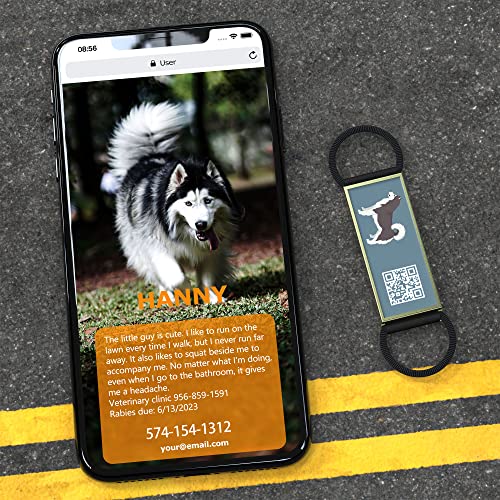 DISONTAG QR Code Dog Tags Personalized Dog Tags, Slide-On Dog ID Tag Custom Dog Pet Tags, Online Pet Page Prevent Lost/Modifiable Alaskan Malamute Alaskan Malamute Gifts