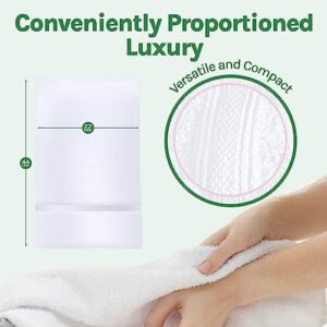 Towels N More - 6 Pack 22x44 Super Absorbent and Easy Care 100% Cotton Towels Ring Spun Loop - Home Essentials White and Soft Bathroom Towels Set - Ideal for Home, Gym, Hotels, Salon, Hair Dry