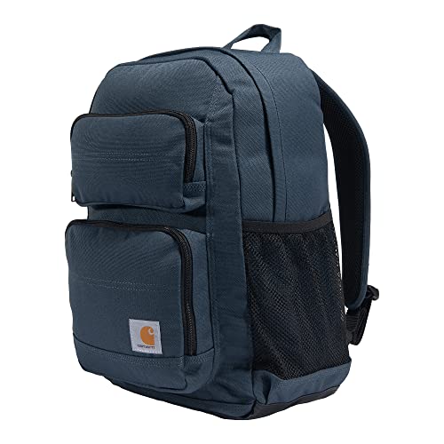 Carhartt 27L Single-Compartment Backpack, Durable Pack with Laptop Sleeve and Duravax Abrasion Resistant Base, Navy, Medium