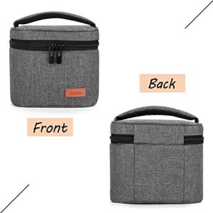 CURMIO Breastmilk Storage Bag for 4 Bottles up to 5 Oz, Insulated Mini Cooler Bag for Baby Bottles, Bottle Warmer On the Go for Daycare, Bag Only, Grey