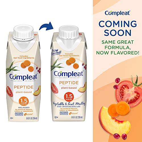 Compleat Peptide 1.5 Tube Feeding Formula, Unflavored, 8.45 FL OZ (Pack of 24)