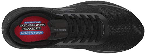 Skechers Women's Slip on Athletic Food Service Shoe, Black, 11