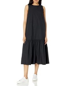 the drop women's ilana sleeveless wide hem maxi dress, black, 3x plus size