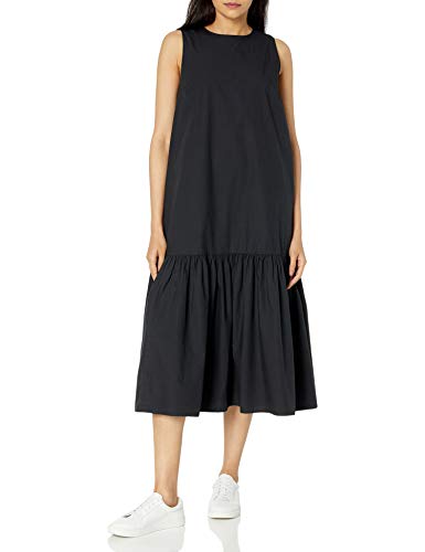 The Drop Women's Ilana Sleeveless Wide Hem Maxi Dress, Black, 3X Plus Size