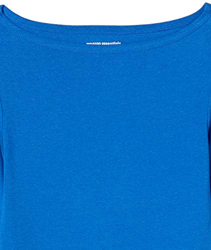 Amazon Essentials Women's Slim-Fit 3/4 Sleeve Solid Boat Neck T-Shirt, Cobalt Blue, X-Large