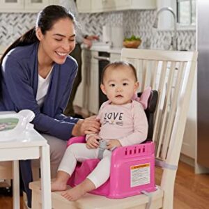 Disney Minnie Mouse Mealtime Baby Toddler Booster Seat with Adjustable Tray — Portable Booster Seat for Dining Table — Travel Essentials for Baby