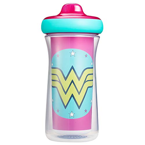 Wonder Woman Insulated Hard Spout Sippy Cups 9 Oz - 2 Pack