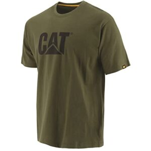 caterpillar mens cat iconic logo premium ringspun combed cotton tee t shirt, chive, xx-large us
