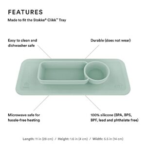 ezpz by Stokke Placemat for Clikk Tray, Soft Mint - Perfectly Fits Stokke Clikk High Chair Tray - Helps Prevent Messy Mealtimes - Durable, Convenient, Dishwasher & Microwave Safe - 100% Silicone