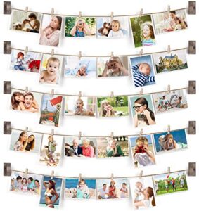emfogo picture frames collage wall decor photo frame collage picture frames with 30 clips wall decor