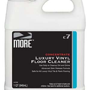 MORE Luxury Vinyl Floor Cleaner - Water-Based Surface Care Concentrate - For Kitchen and Bathroom Floors - Daily No-Rinse Cleaner - Unscented - pH Neutral - 32oz