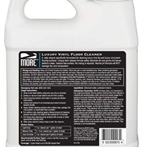 MORE Luxury Vinyl Floor Cleaner - Water-Based Surface Care Concentrate - For Kitchen and Bathroom Floors - Daily No-Rinse Cleaner - Unscented - pH Neutral - 32oz