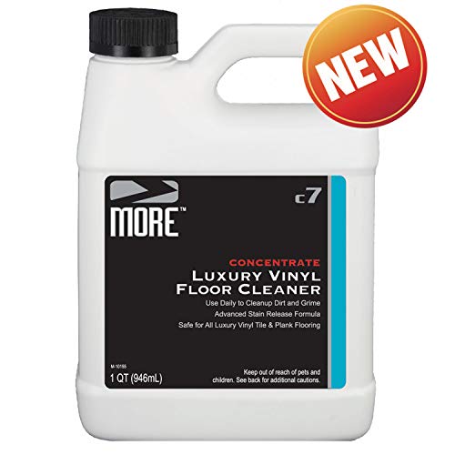 MORE Luxury Vinyl Floor Cleaner - Water-Based Surface Care Concentrate - For Kitchen and Bathroom Floors - Daily No-Rinse Cleaner - Unscented - pH Neutral - 32oz