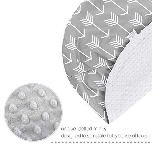 Mila Millie Water Resistant Nursing Pillow Cover | Premium Quality Soft Wipeable Fabric | Unisex Arrow Pattern | Minky Slipcover | Great for Breastfeeding Moms