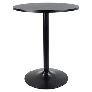 KKTONER Round Bar Table 23.6-Inch Top for Cocktail Bar Pub Dining Bistro (28.7H, Black)