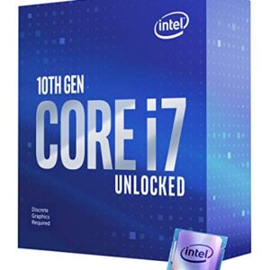 Intel Core i7-10700KF Desktop Processor 8 Cores up to 5.1 GHz Unlocked Without Processor Graphics LGA1200 (Intel 400 Series chipset) 125W