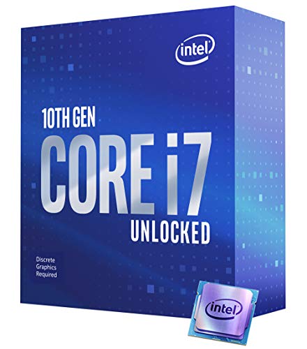 Intel Core i7-10700KF Desktop Processor 8 Cores up to 5.1 GHz Unlocked Without Processor Graphics LGA1200 (Intel 400 Series chipset) 125W