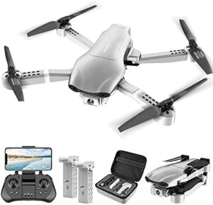 4df3 gps drone with 4k camera for adults,5g fpv live video rc quadcopter for toys gift,gps auto return home, follow me,gravity control,waypoint fly, headless mode，2 batteries,