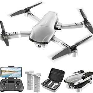 4DF3 GPS Drone with 4K Camera for Adults,5G FPV Live Video RC Quadcopter for Toys Gift,GPS Auto Return Home, Follow Me,Gravity Control,Waypoint Fly, Headless Mode，2 Batteries,