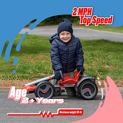 Rollplay Flex Kart 6V Electric Go Kart for Children Aged 2-5 Featuring Space-Saving Folding Function, Easy Push Start Button, and a Top Speed of 2 MPH