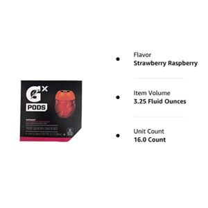 Gatorade GX Pods, Strawberry Raspberry, 3.25oz Pods (16 Pack), One Size