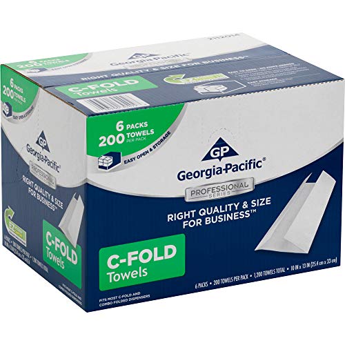 Georgia-Pacific Professional Series Pro C-Fold Convenience Pack Paper Towel, 10.10" x 12.70", White