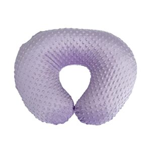 artebona kiddyklouds nursing pillow slipcover - breastfeeding pillow cover. minky fabric (lavender)