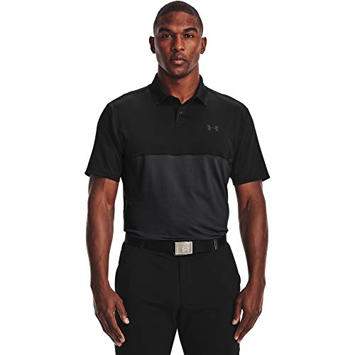 Under Armour Men's Performance Golf Polo 2.0 Colorblock , Black (006)/Jet Gray , X-Large