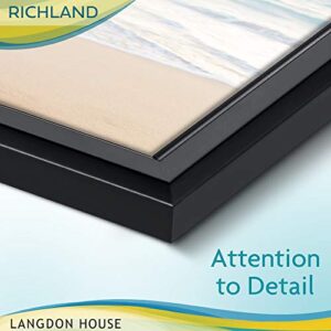 Langdon House 4x6 Picture Frames Set (Black, 6 Pack) Distinguished Edging for Classic Style, Richland Collection