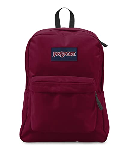 JanSport SuperBreak One Backpacks - Durable, Lightweight Bookbag with 1 Main Compartment, Front Utility Pocket with Built-in Organizer - Premium Backpack, Russet Red