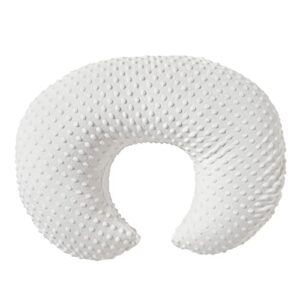 queness nursing pillow cover breastfeeding pillow cases minky dot slipcover (white)