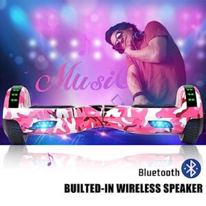 FLYING-ANT Hoverboard with Seat Attachment, 6.5” Self Balancing Scooter with Hoverkart, Hoverboards with Bluetooth and LED Lights, Best Gift for Kids and Teenagers,Shipping from USA