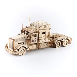 ROKR 3D Wooden Puzzle-Mechanical Car Model-Self Building Vehicle Kits-Brain Teaser Toys-Best Gift for Adults and Kids on Birthday/Christmas Day (Heavy Truck)