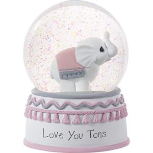 Precious Moments Love You Tons Elephant Musical Snow Globe, One Size, Pink