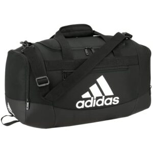 adidas unisex defender 4 small duffel bag, black/white, one size