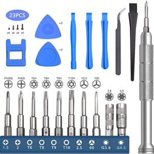 EasyTime Repair Tool Kit Compatible for PS4, Nintendo, Xbox one, 24 in 1 Triwing Screwdriver kit, T6 T8 T9 T10 Torx Gamebit Compatible for Switch Lite, Joycon, NES, SNES, GBA, 3ds, Gamecube, N64