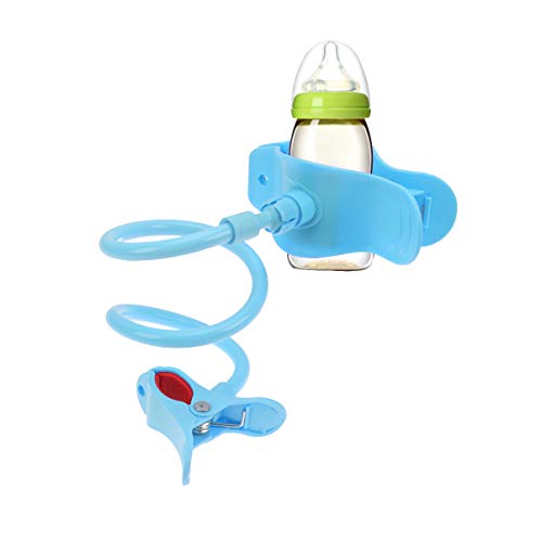 Exceart Baby Feeding Bottle Holder Crib Bottle Holder 360 Degrees Baby Bottle Rack for Home Ice Blue