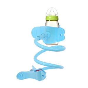 Exceart Baby Feeding Bottle Holder Crib Bottle Holder 360 Degrees Baby Bottle Rack for Home Ice Blue